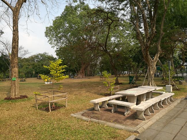 Park in der Nähe des Hostels.