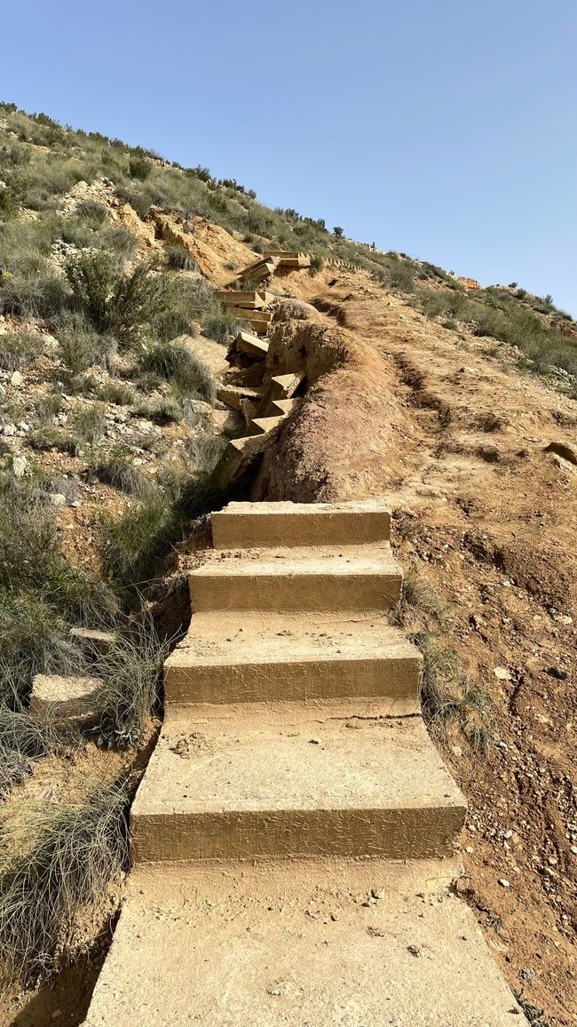Erosion an der Treppe