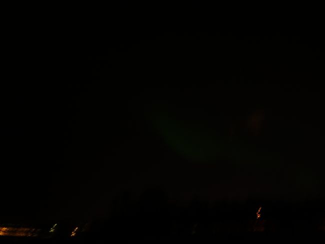 A little Northern Lights above Tromsø