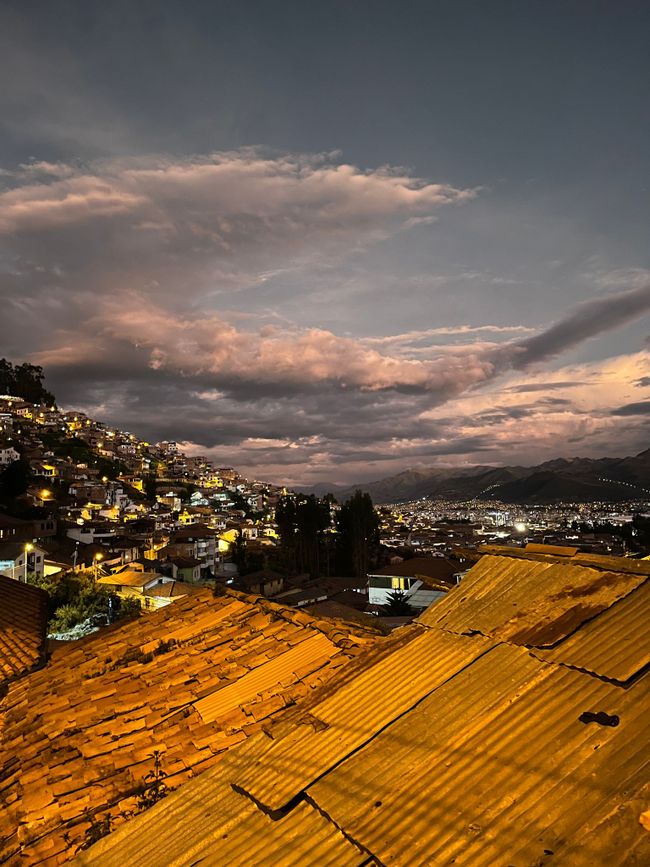 Sonnenuntergang über Cusco 