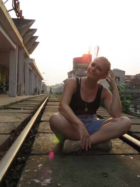 In a semi-abandoned train station