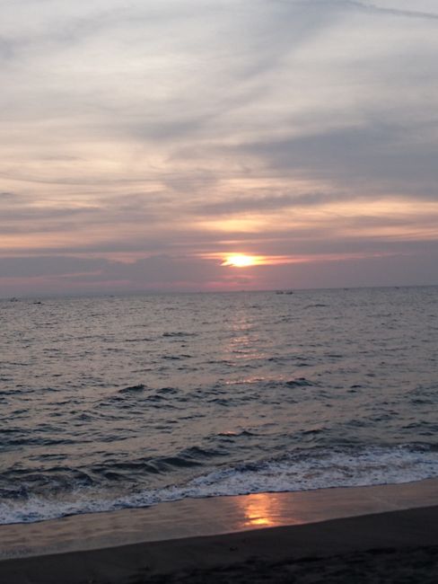 Mit Sonnenuntergang 