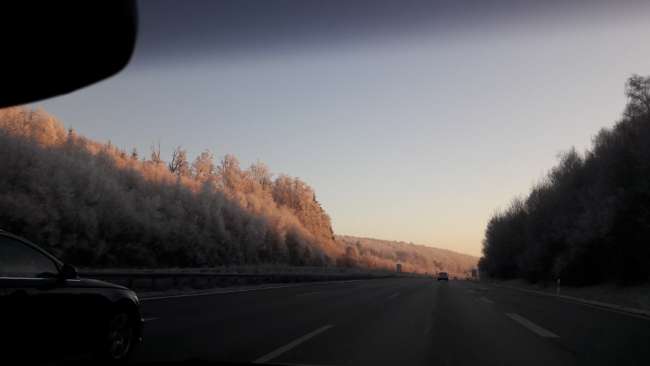 Winter landscape on the highway :)