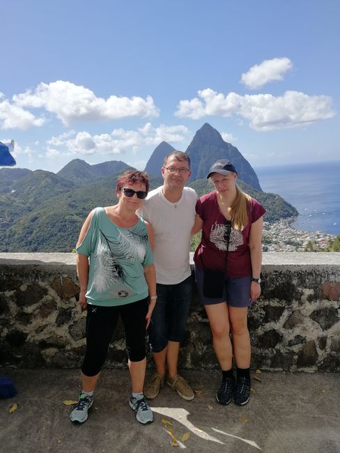 with a view of the Pitons
