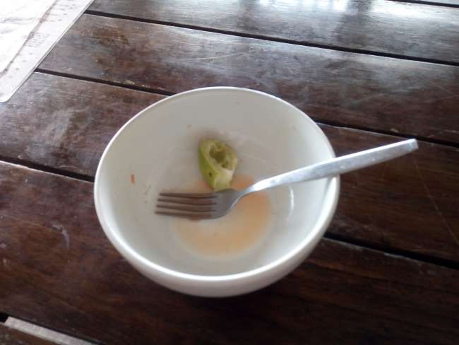 Empty bowl, satisfied stomach