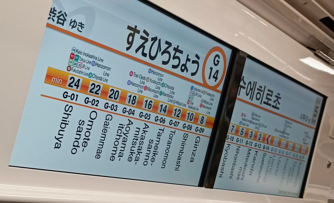 Da didadum, the Tokyo train is running around