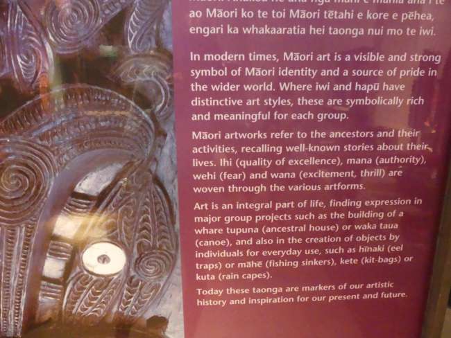 Text about Maori art