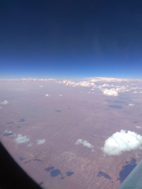 Flight over the desert