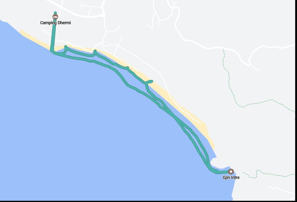 6,2 km mit den SUP´s - Bucht von Dhermi