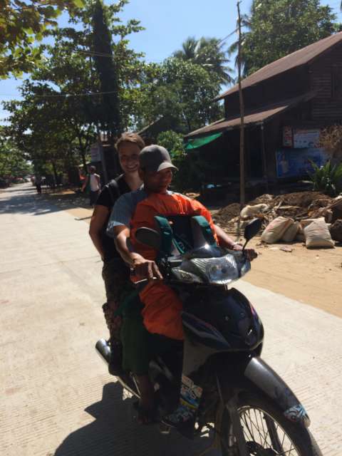 Our motorcycle taxi to the next beach. Mostly off-road along the beach