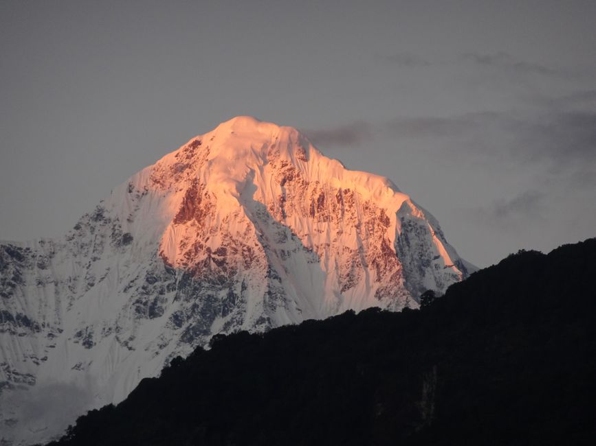 Annapurna 2 (7200m) in the evening sun