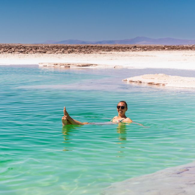 Baltinache Lagoon lan Lembah Bulan - San Pedro de Atacama - Chile