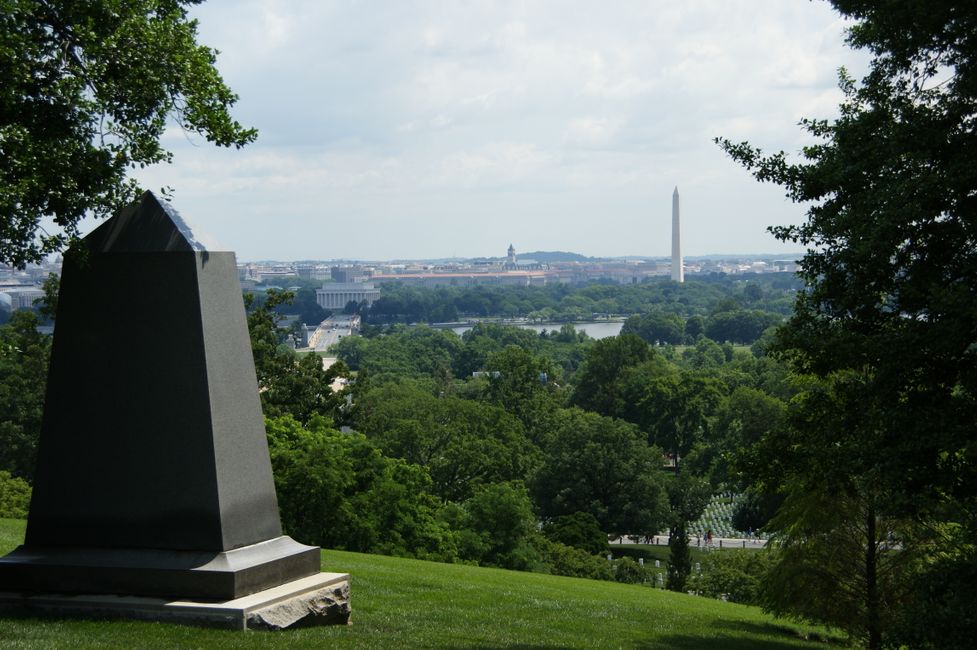Blick von Arlington nach Washington
