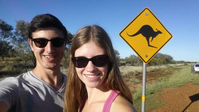Selfie with the kangaroo