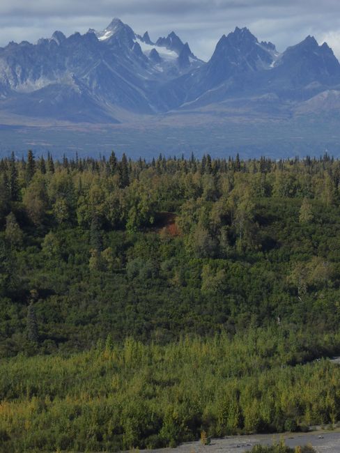 Entlang der Alaska Range Richtung Denali National Park