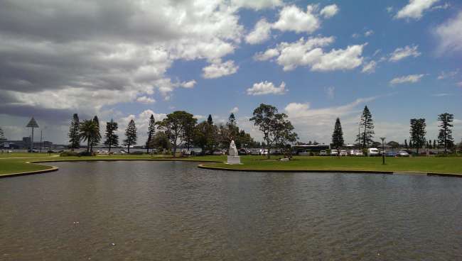 Park with a lake