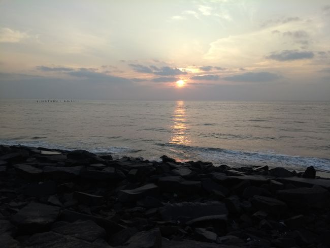 Sonnenaufgang in Pondicherry