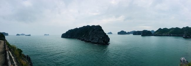 Halong Bay with a view from the island