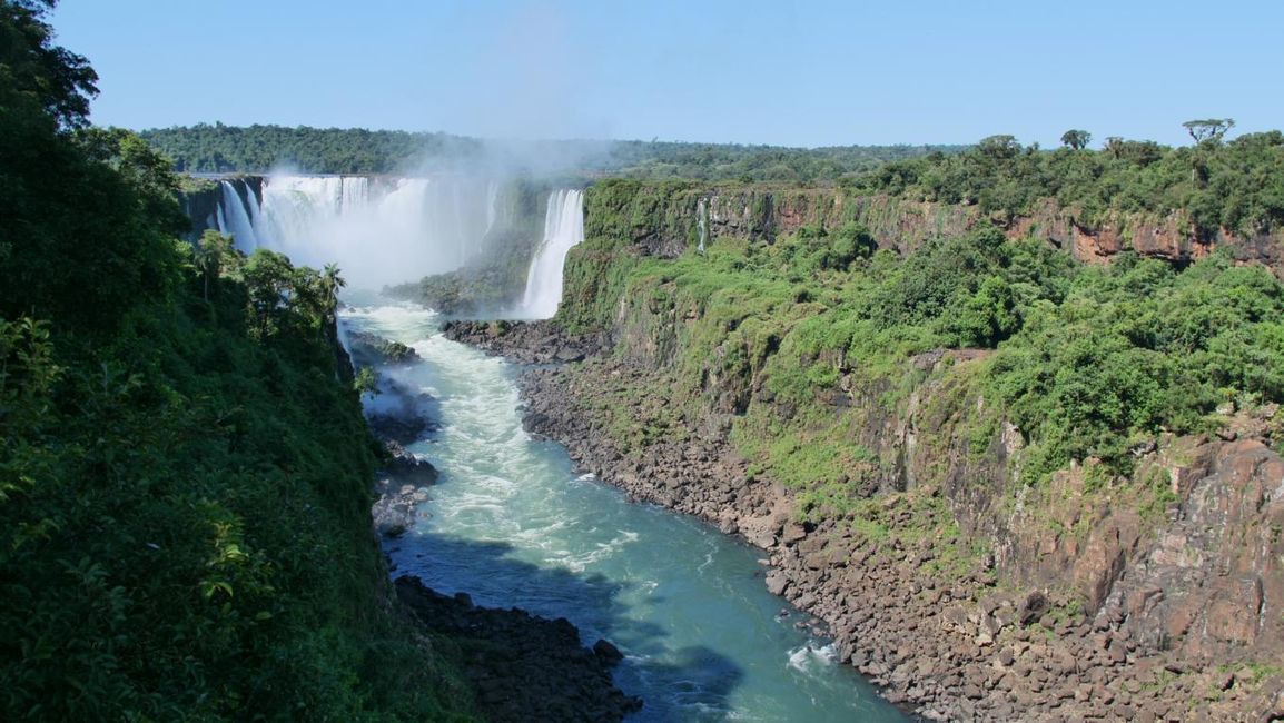 Blick auf den Rio Iguazu und in den Teufelsschlund 