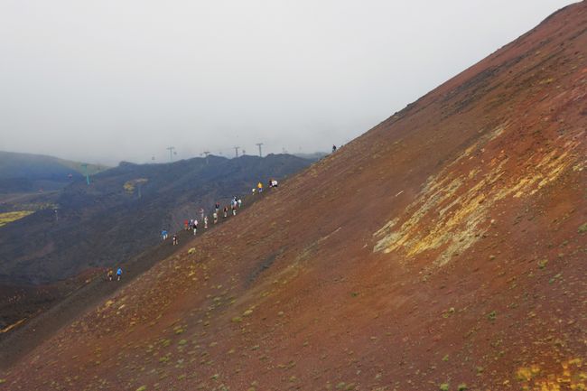An inactive subsidiary crater of Mount Etna (Monte Silvestri Inferiore)