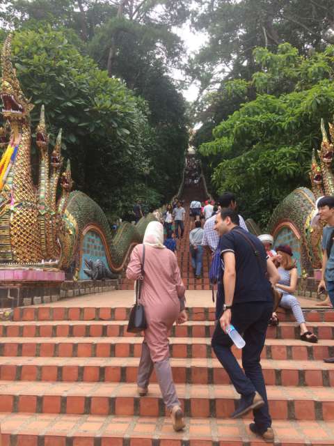 Treppen zum Wat Doi Suthep