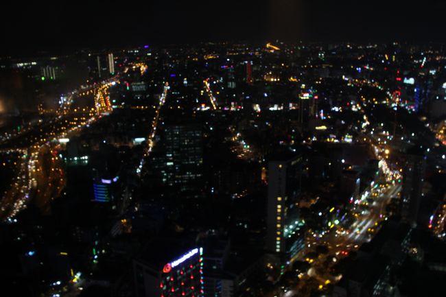 Panorama aus dem 52. Stock auf HCMC bei Nacht