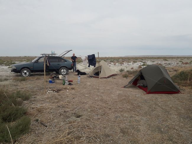 camping spot near the shore