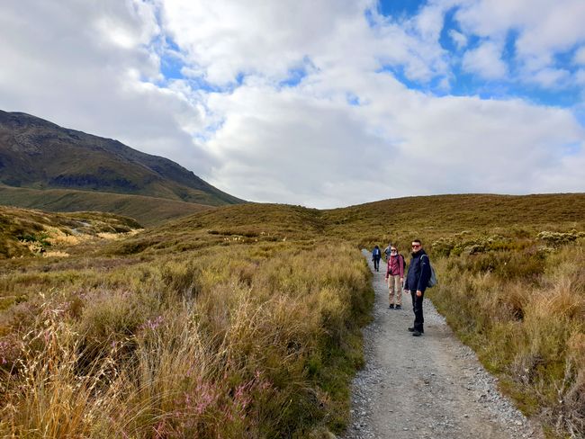 The path of the Tongariro Alpine Crossing