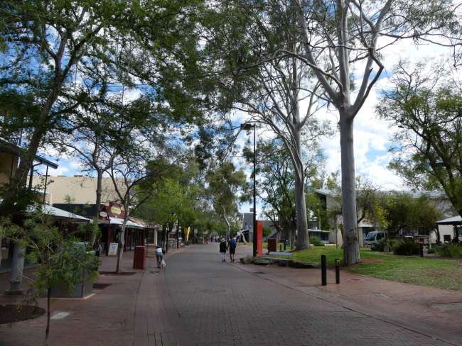 Die Fußgängerzone in Alice Springs