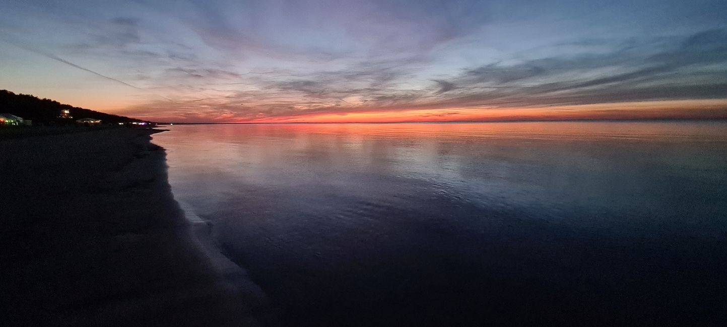 Evening red on the Gulf of Riga