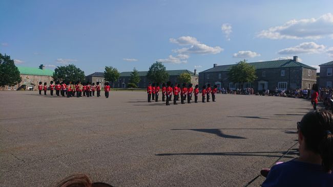 Parade of the Royal 22e Régiment in the Citadelle of Québec City 