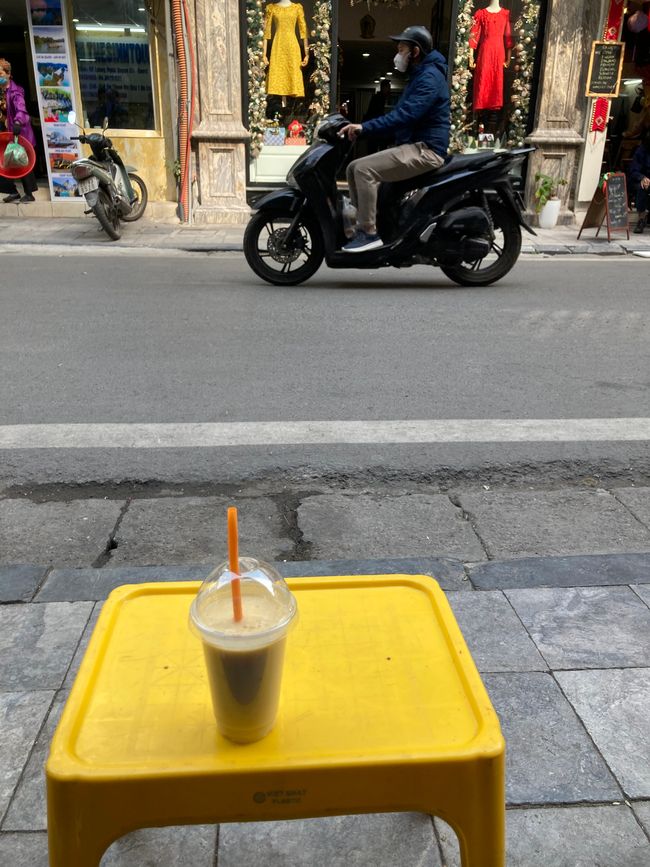 Smoothie in the streets of Hanoi's Old Quarter