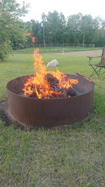 Campfire on the ranch