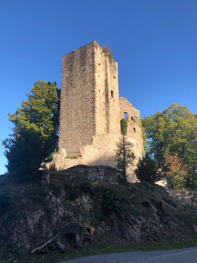 The tower of the castle ruins