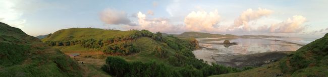Panorama from a hill in Kuta Lombok