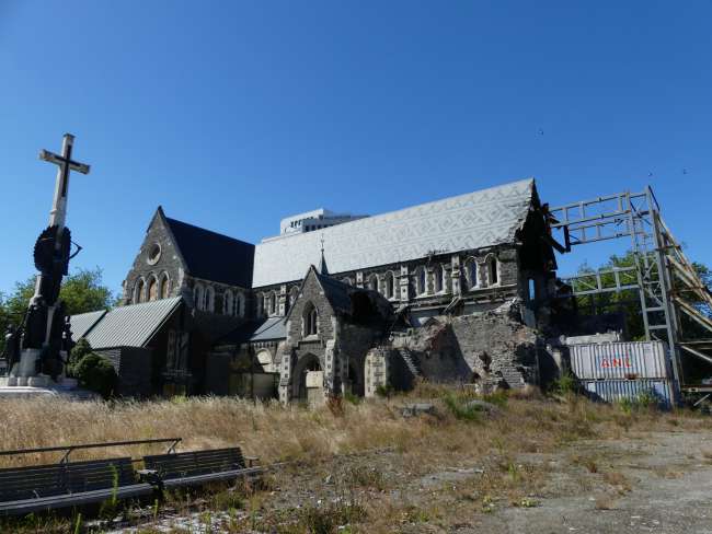 Ruine der Cathedral in Christchurch