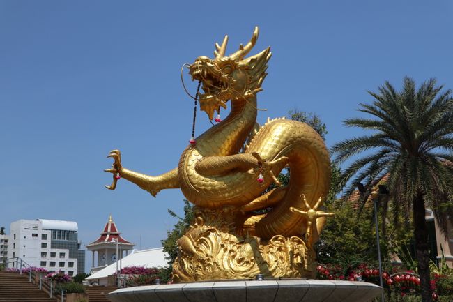 A golden dragon.