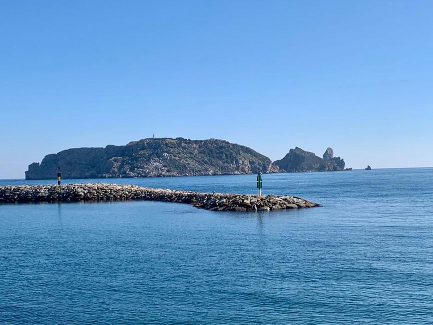 The entrance to the harbor of Bellcaire D'Emporda.