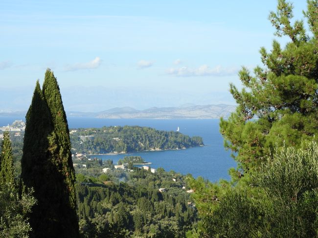 Corfu - View from Achillion on the city