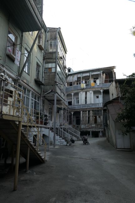The university courtyard in Tbilisi