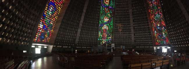 Inside the Cathedral of Rio de Janeiro