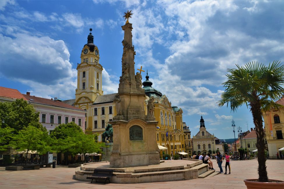 Central square in Pécs 