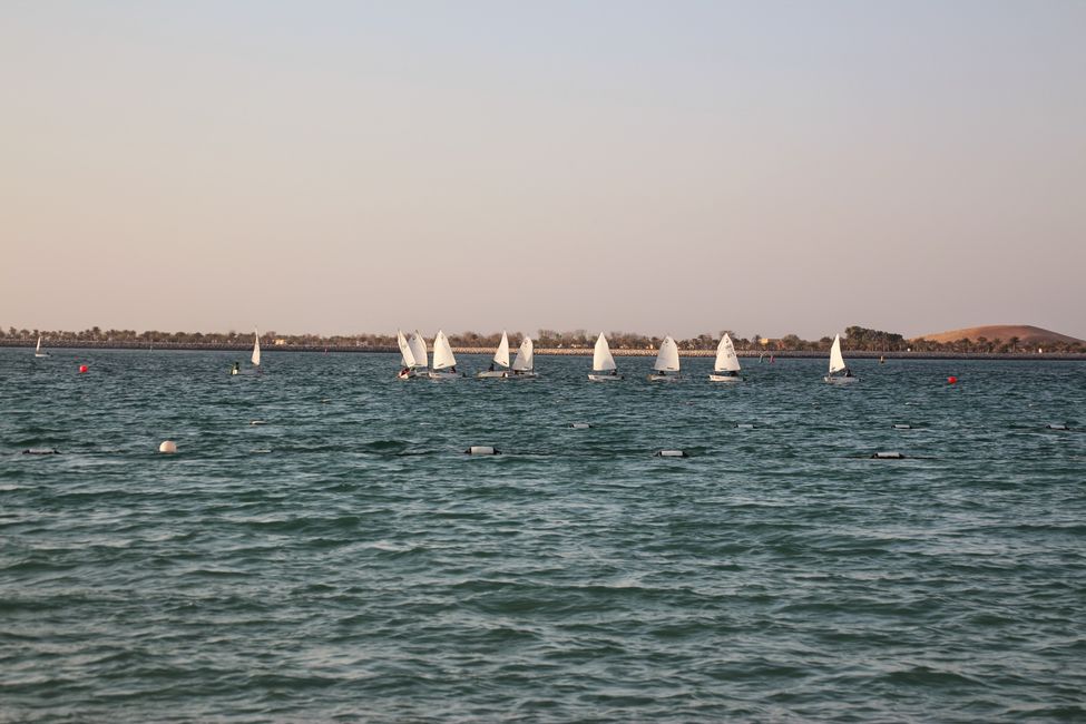 Sailing school at the Corniche