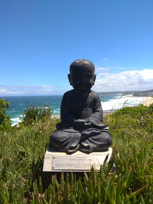 Statue with sea view