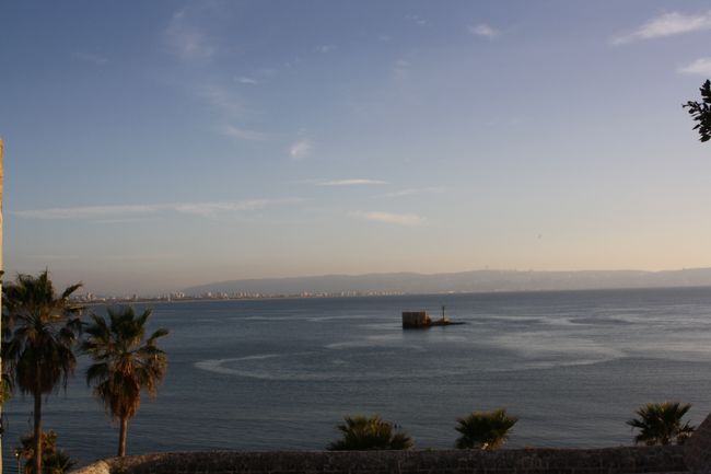 The view from Akko to Haifa