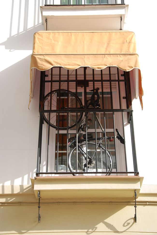 Bicycle parking in Seville