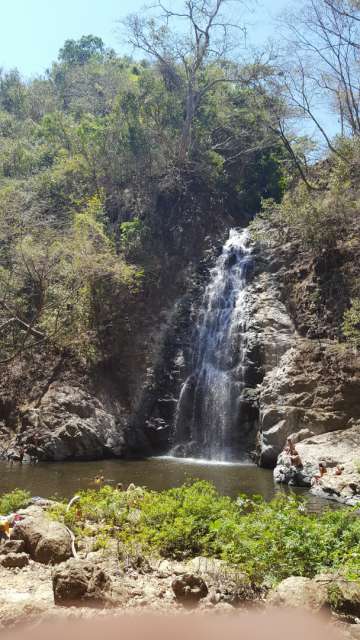 The largest of the three waterfalls