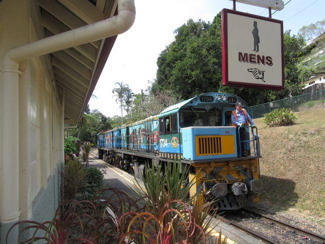 From Cairns by train to the jungle village Kuranda and back with the Skyrail
