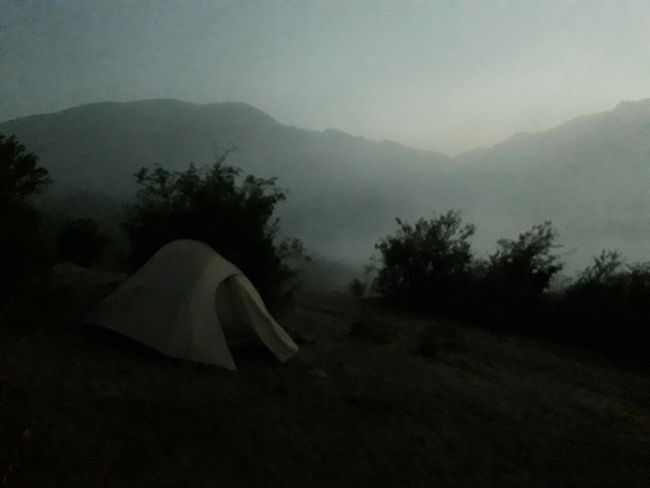 Tent in the clouds