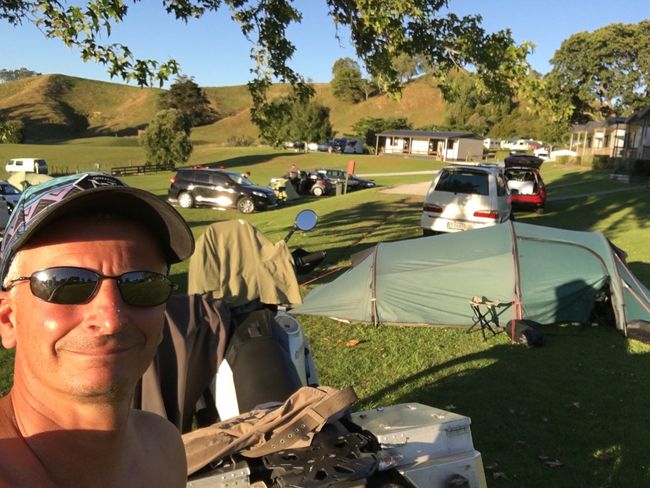 Campsite idyll in Waitomo